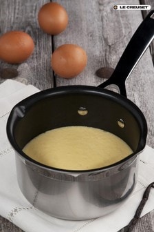 Le Creuset Silver 3 Ply Stainless Steel Non-Stick Milk Pan 14cm (T15523) | £99