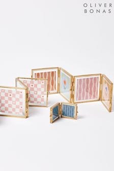 Oliver Bonas Gold Glass Mini Square Multi 4x4" Picture Frame