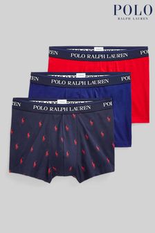 Polo Ralph Lauren Navy Logo Cotton Stretch Trunks 3 Pack