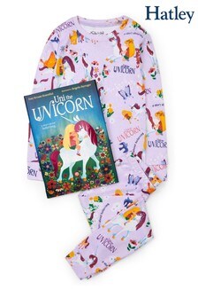 Hatley Purple Long Sleeve Uni The Unicorn Pyjama Set