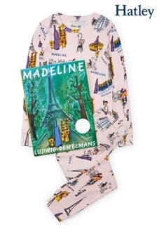 Hatley Pink Long Sleeve Madeline Pyjama Set With Book