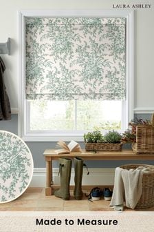Laura Ashley Sage Green Picardie Made To Measure Roman Blind (T16590) | £75
