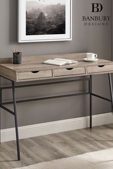 Banbury Designs 3 Drawer Angled Front Desk (T18928) | £225