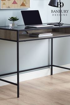 Banbury Designs Modern Desk with Wood Shelf (T18939) | £205