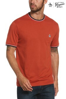 Original Penguin Red S/S Tipped T-Shirt