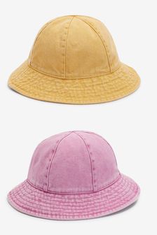 Pink/Yellow 2 Pack Hats (3mths-6yrs) (T19727) | £12 - £13