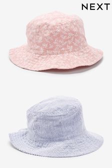 2 Pack Bucket Hats (3mths-6yrs)