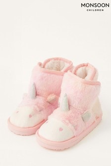 Monsoon Pink Ombre Unicorn Slipper Boots