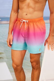 Orange/Pink Ombre Printed Swim Shorts (T19987) | £16