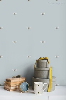 Sophie Allport Blue Bees Wallpaper Wallpaper