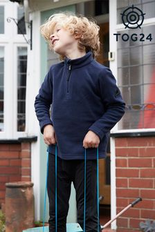Tog24 Blue Toffolo Kids Zip Neck Fleece (T20819) | £15