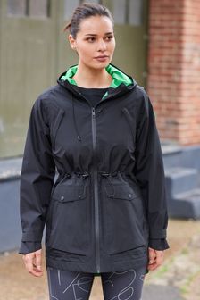 Fleece Lined Waterproof Hooded Rain Jacket