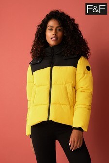 F&F Yellow Short Padded Coat