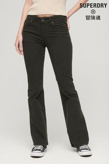 Superdry Mid Rise Slim Cord Flare Jeans