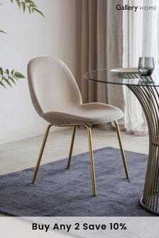 Gallery Home Natural Shayla Velvet Dining Chair