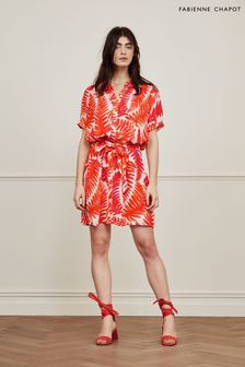 Fabienne Chapot Boyfriend Coral Printed Mini Dress (T21644) | £120