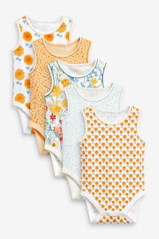 Baby 5 Pack Vest Bodysuits (0mths-3yrs)