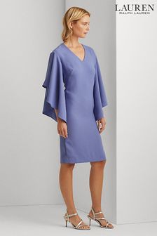 Lauren Ralph Lauren Blue Yaira Frill Sleeve Dress