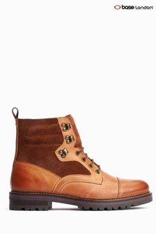 Base London Tan Brown Pyke Leather Boots