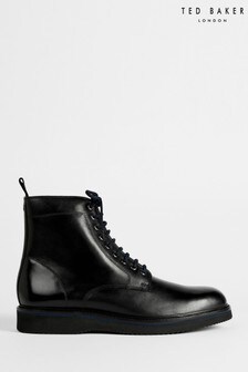 Ted Baker Black Linton Wedge Sole Derby Boots