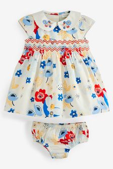 Baby Floral Occasion Dress & Matching Knickers (0mths-2yrs)