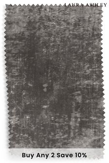 Kingsley Velvet Smoke Grey Fabric by the Roll