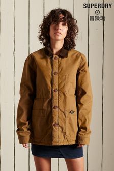 Superdry Brown Oversized Utility Mix Shacket
