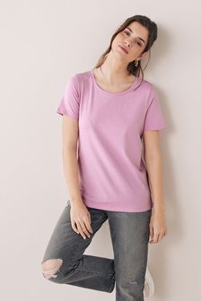 Lilac Purple Crew Neck T-Shirt (T25096) | £6