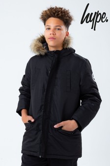 Hype Black Parka Coat (T26056) | £65