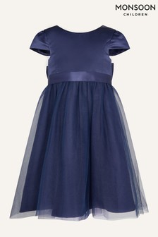 monsoon girls navy dress