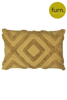 furn. Honey Yellow Orson Tufted Polyester Filled Cushion