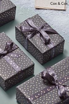 Cox & Cox Gold Mini Star Christmas Wrapping Paper