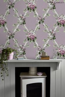 Laura Ashley Grape Purple Elwyn Wallpaper
