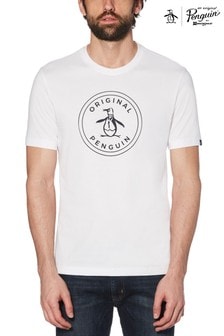Original Penguin White Stamp Logo T-Shirt