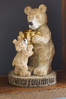 Wood Barnaby Bear No. 1 Dad Ornament