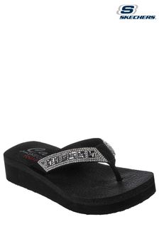 Skechers Vinyasa Black Geo-Queen Sandals (T30100) | £37