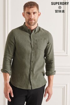 Superdry Grey Studios Brushed Flannel Shirt