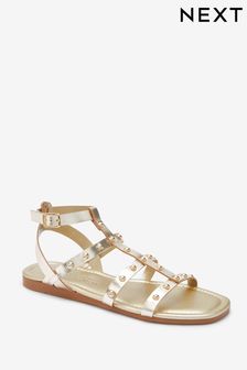 Gold Forever Comfort® Stud Gladiator Sandals (T30563) | £30