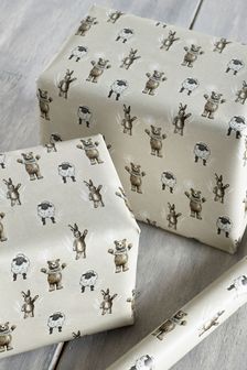 Brown Country Friends 6M Wrapping Paper