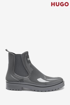 HUGO Grey Tabita Rain Boots