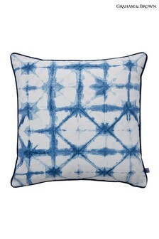 Graham & Brown Blue Geometric Cushion
