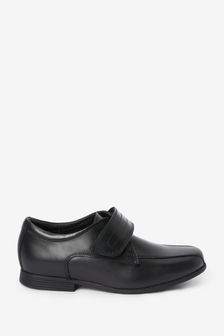 Black Standard Fit (F) Leather Single Strap Shoes (T33774) | £30 - £42