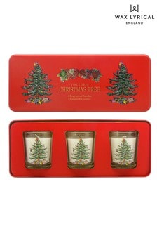 Wax Lyrical Red Christmas Tree Votive Scented Candle Gift Set