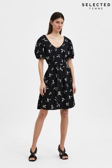 Selected Femme Black Ilva Print Dress (T34687) | £55