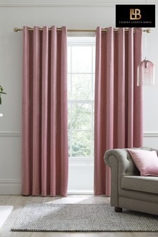 Laurence Llewelyn-Bowen Pink Montrose Eyelet Curtains