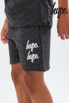 Hype. Kids Dark Grey Double Logo Script Shorts