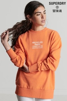 Superdry Orange Recycled City Crew Sweatshirt