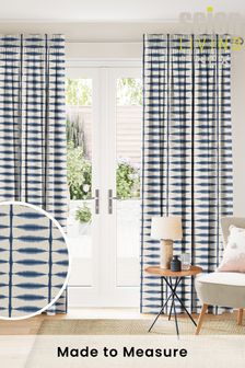 Scion Blue Shibori Made To Measure Curtains