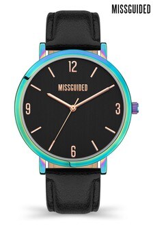 Missguided Black Strap Black Dial Watch