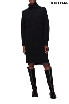 Whistles Cashmere Roll Neck Dress
